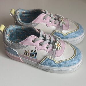 Bluey Floral Sneakers - Pink and Blue, 10T